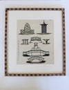 Four Dutch Architectural Engravings showing bridges, 1802