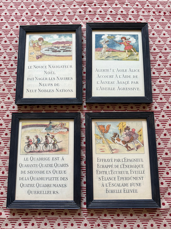 French Alphabet illustrations