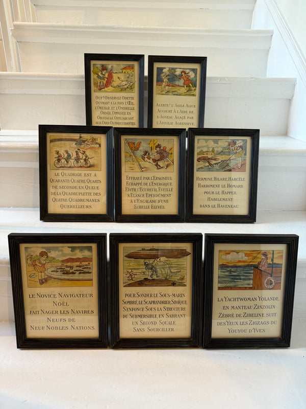 French Alphabet illustrations