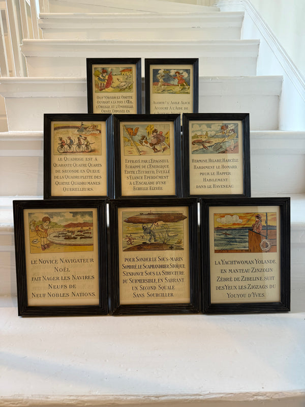 French Alphabet illustrations