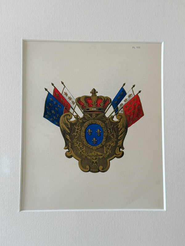 Six 'Couleurs du Roi' in textured gilt frames