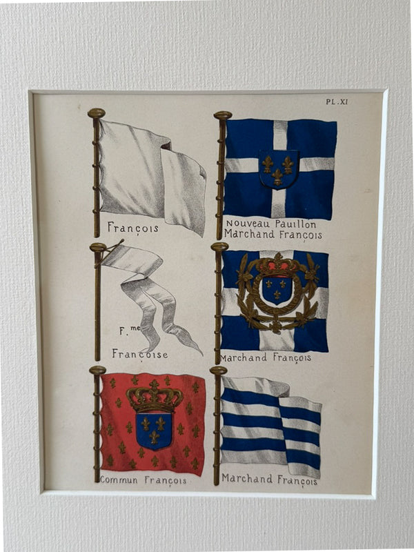 Six 'Couleurs du Roi' in textured gilt frames