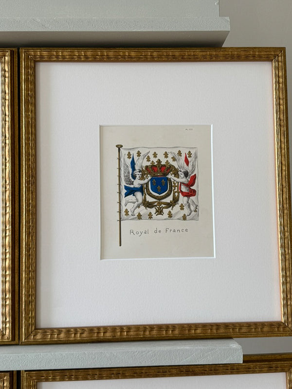 Six 'Couleurs du Roi' in textured gilt frames
