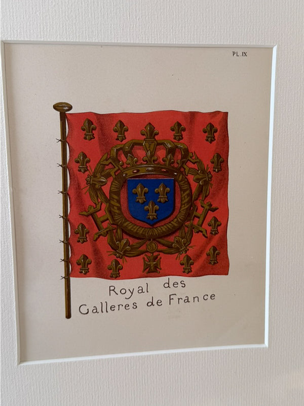 Six 'Couleurs du Roi' in textured gilt frames