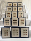 Fifteen French heraldic flags framed in royal blue