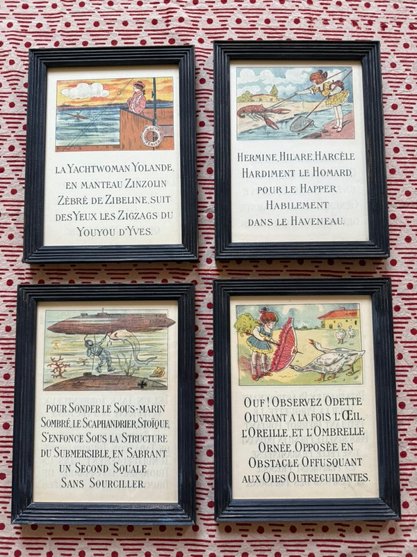 French Alphabet illustrations