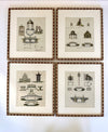 Four Dutch Architectural Engravings showing bridges, 1802