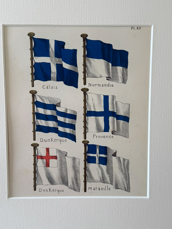 Six 'Couleurs du Roi' in textured gilt frames