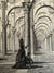 Pair of engravings of grand European interiors