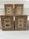Antique egg prints framed in art paper frames