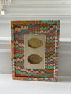 Antique egg prints framed in art paper frames